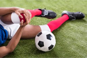 The athlete suffers from an injury.